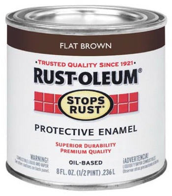 RUST-OLEUM Rust-oleum 239083 Rust Preventive Enamel Flat Brown Qt