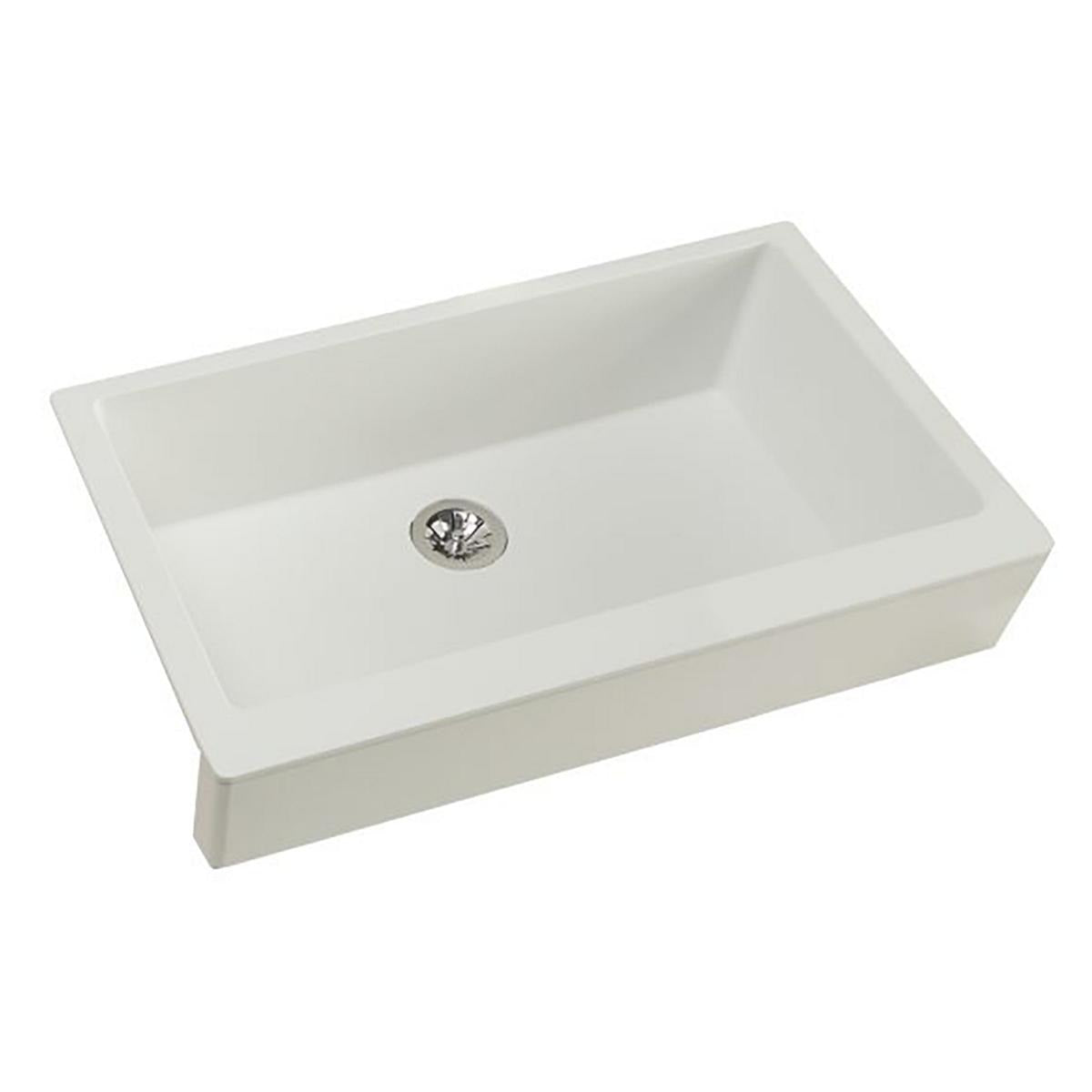 BSC PREFERRED Bsc Preferred ELXUFP3620RT0 Quartz Farmhouse Sink Ricotta