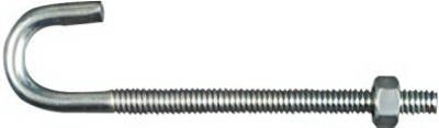 NATIONAL HARDWARE National Mfg N232-892 Zinc J-bolt 1/4 X 4 Inch 10 Pack
