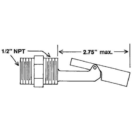 MADISON Madison M8700 Plastic Side-Mounted Liquid Level Float Switch 30 VA (1/2 in x 1/2 in NPT)