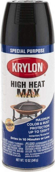 KRYLON Krylon K01607777 High Heat Spray Paint Black Gloss