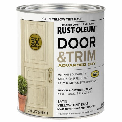 RUST-OLEUM Rust-oleum 369392 Door and Trim Paint Yellow Base Quart