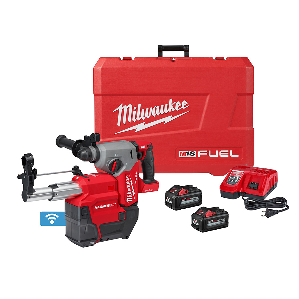 Milwaukee 291422DE M18 FUEL 1 SDS Plus Rotary Hammer W/ ONE-KEY Dust Extractor Kit