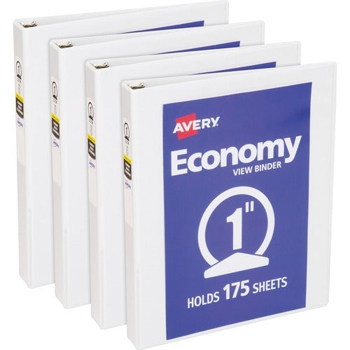 AVERY Avery AVE05711BD Economy View Binder 1 in Round Ring 4-pack