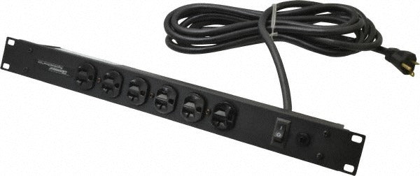 WIREMOLD Wiremold J60B2B20 Power Outlet Strip 20A 6-outlet Rack