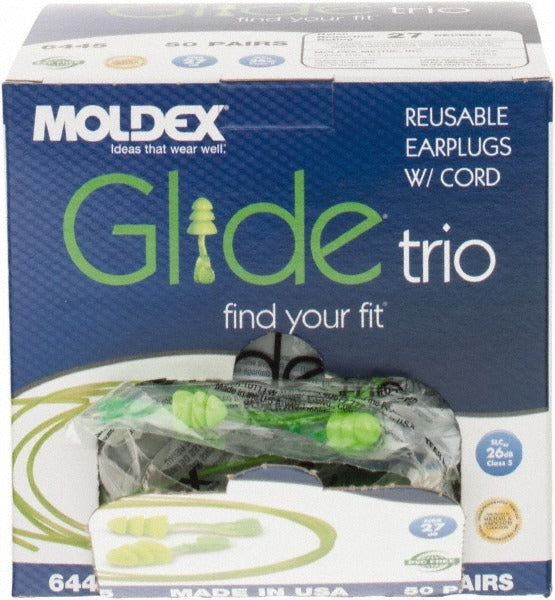 MOLDEX Moldex 6445 Flanged Corded Earplugs 27db Nrr 50 Pack