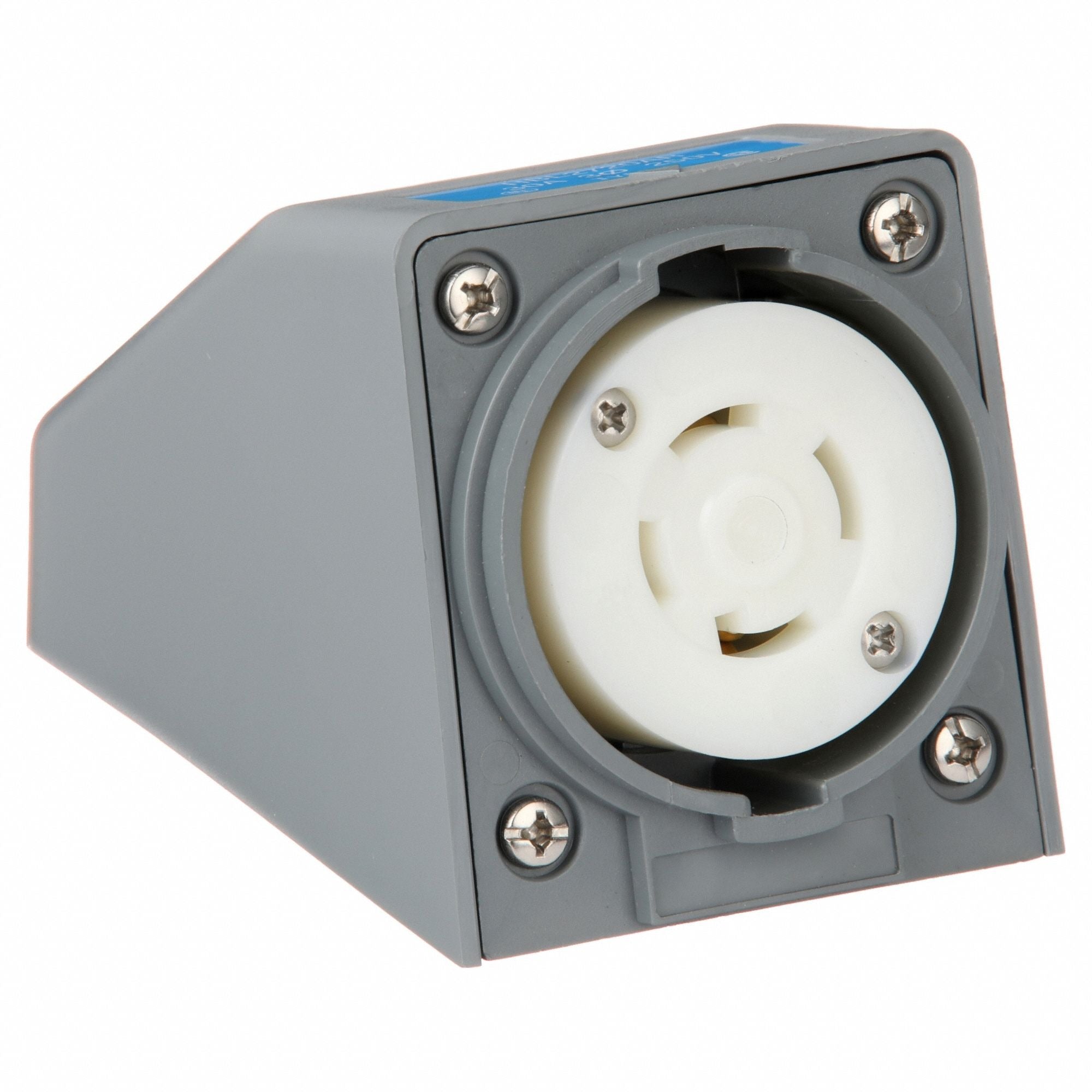 HUBBELL Hubbell HBL2720AR Safety-Shroud Twist-Lock Locking Receptacle 3 hp (Angled)