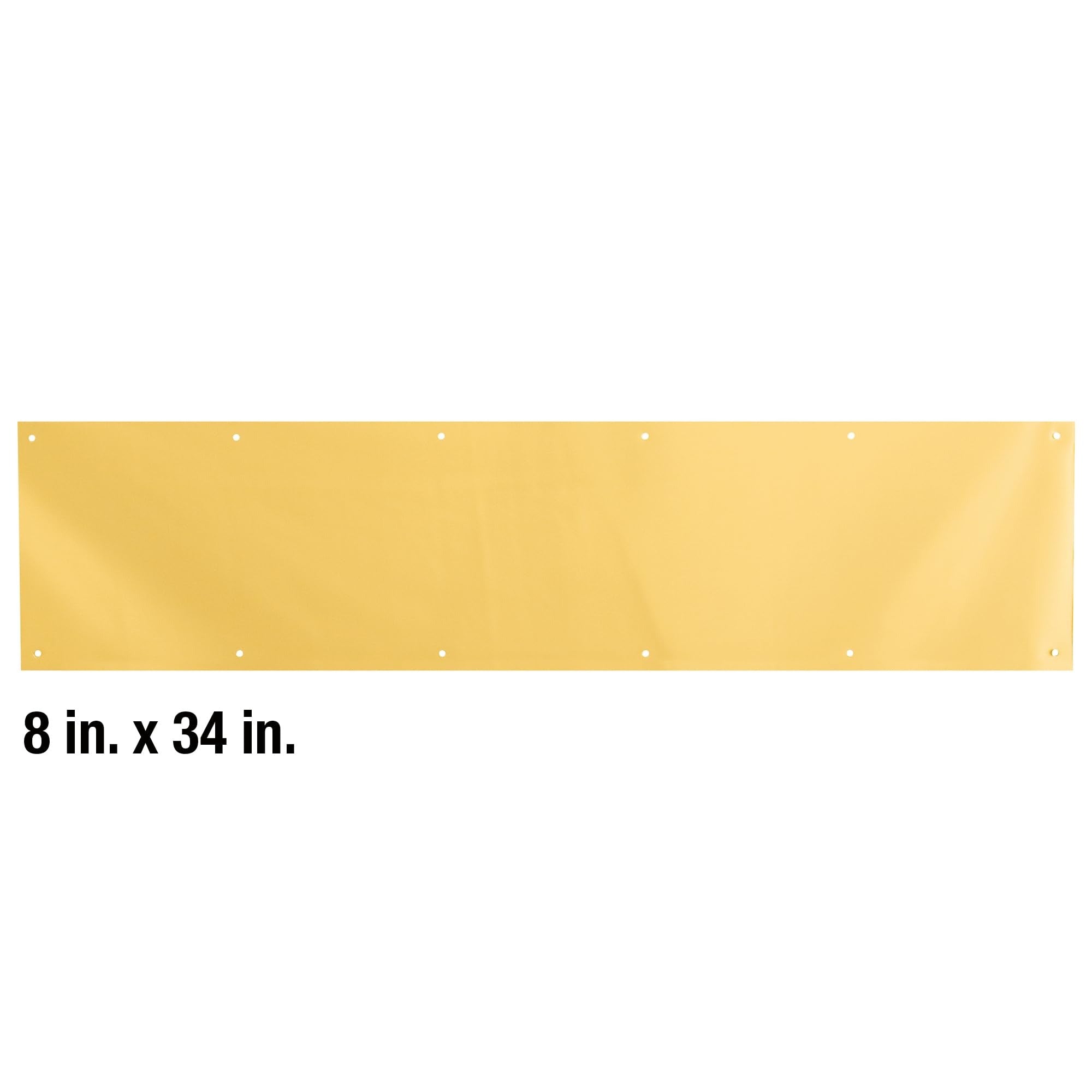 PRIME-LINE Prime-line MP4618 Aluminum Door Kick Plate 8x34 Brite Brass