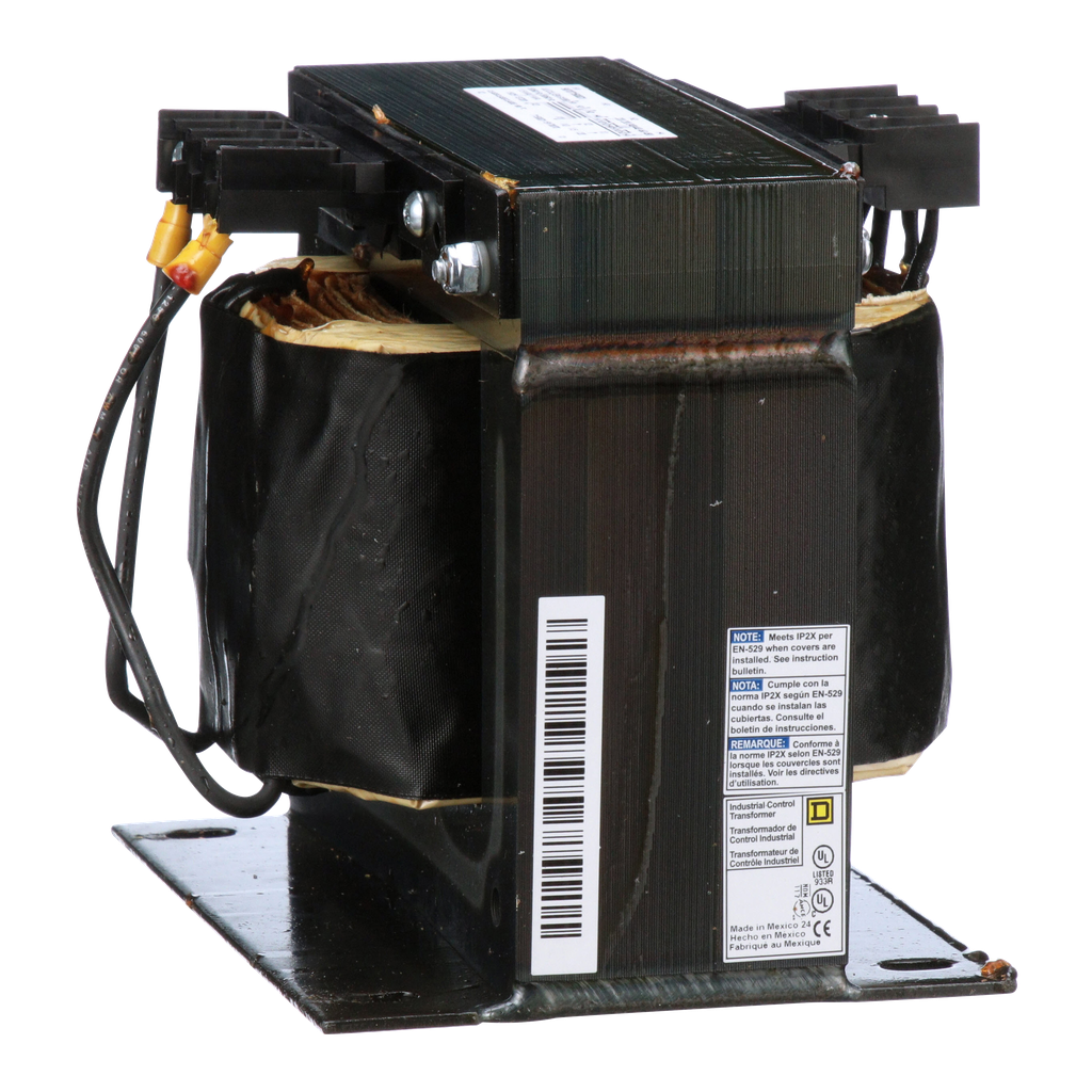 Square D 9070T1500D1 1500 VA 240 x 480 VAC Primary 120 VAC Secondary 1-Phase Control Transformer