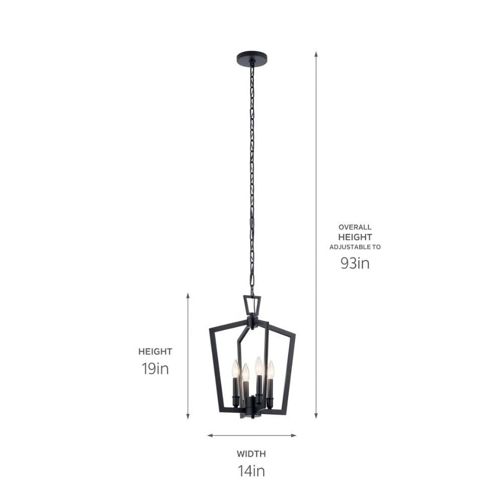 KICHLER Kichler 43498NBR 4-light Pendant Light Natural Brass