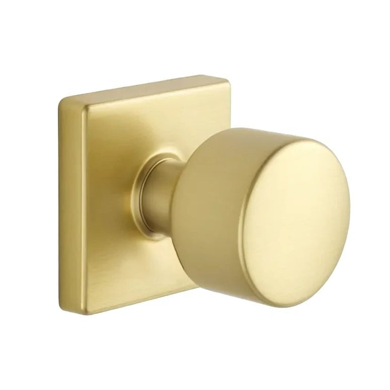 EMTEK Emtek EE3310PGSB Dummy Lock Page Knob Square Rose Satin Brass