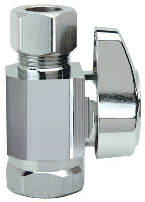 BRASSCRAFT Brass Craft G2R10X Cd Chrome Straight Stop Valve 3/8 Fip