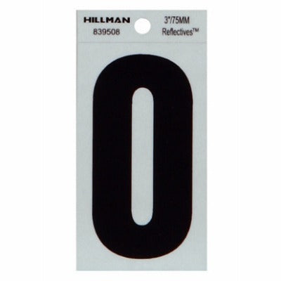 HILLMAN Hillman Fasteners 839508 Reflective Adhesive Letter O 3 Inch