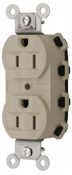HUBBELL Hubbell SNAP5262LAA Duplex Receptacle 15A 125V Light Almond