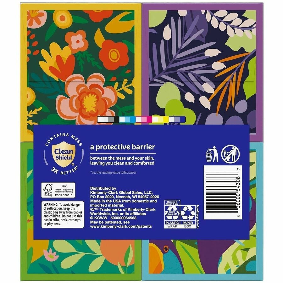 KIMBERLY-CLARK Kimberly-Clark KCC54308 Kleenex Ultra Soft Tissues 3 ply (60/Box, 4/Pack) 54308