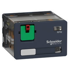 Schneider Electric RPM42F7 Square D 120 VAC 15 Amp 4NO 4NC Din Rail/Panel Mount Plug-In Relay