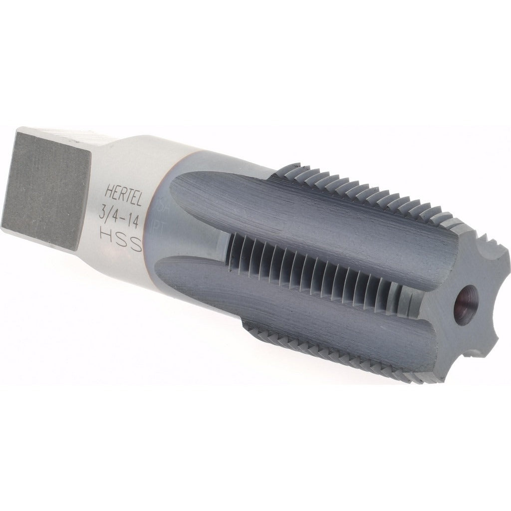 HERTEL Hertel R127700C-S Pipe Tap 3/4-14 Npt 5 Flute Hss Ticn