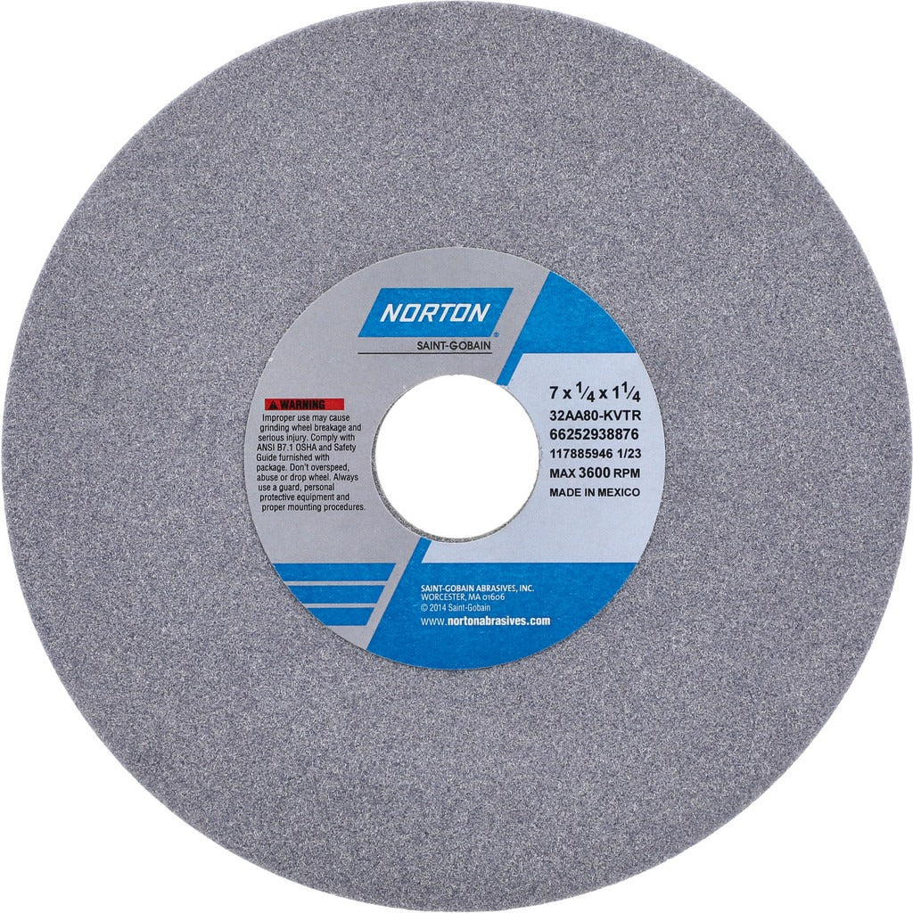 NORTON Norton 66252938876 Surface Grinding Wheel 80 Grit 7in