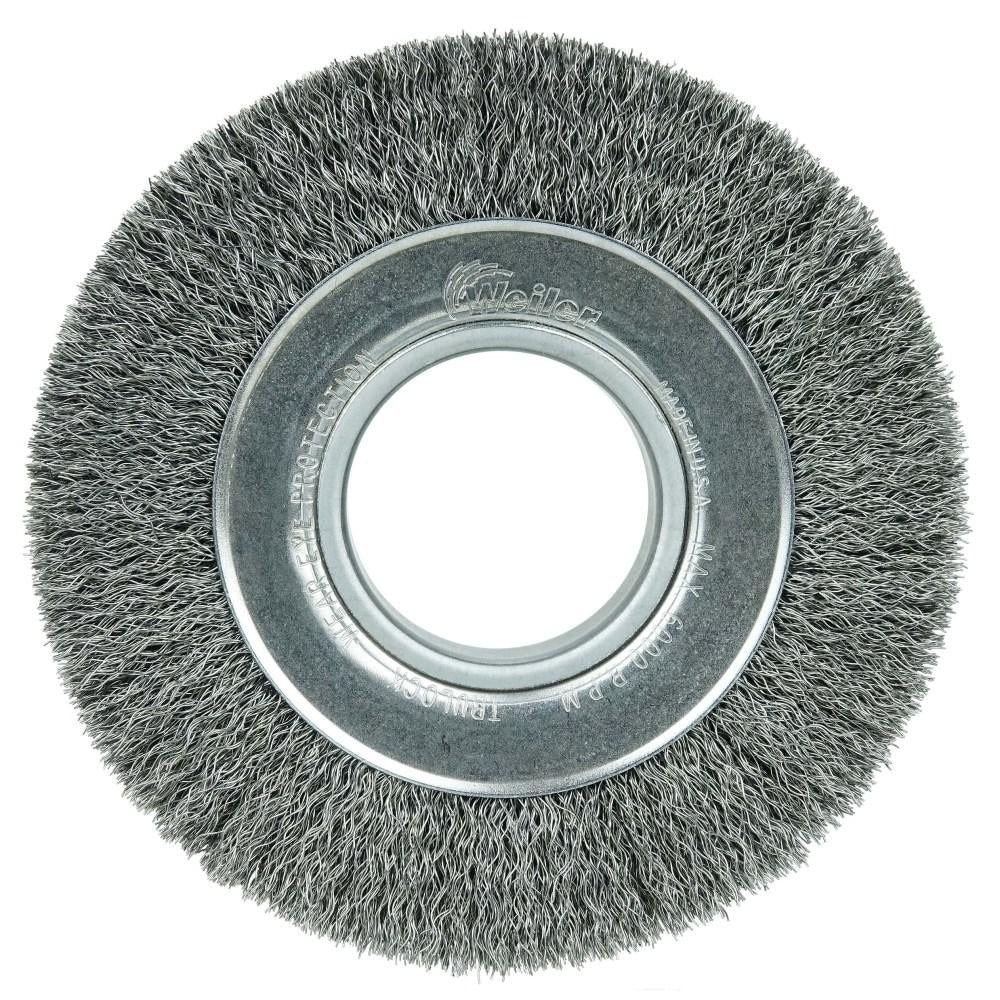 WEILER Weiler 06070 Wheel Brush 6 in Crimped Carbon Steel 6000 Rpm
