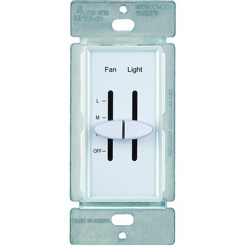 MORRIS PRODUCTS Morris Products 82654 Dual Slide 3-Speed Fan and Light Control 120V (1 Pack)