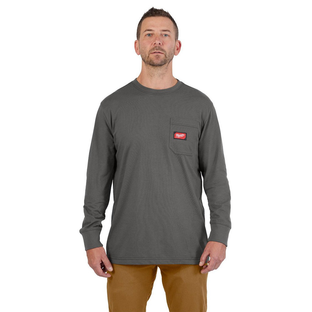 MILWAUKEE Milwaukee Tool 606G-L Long Sleeve Shirt Large Gray
