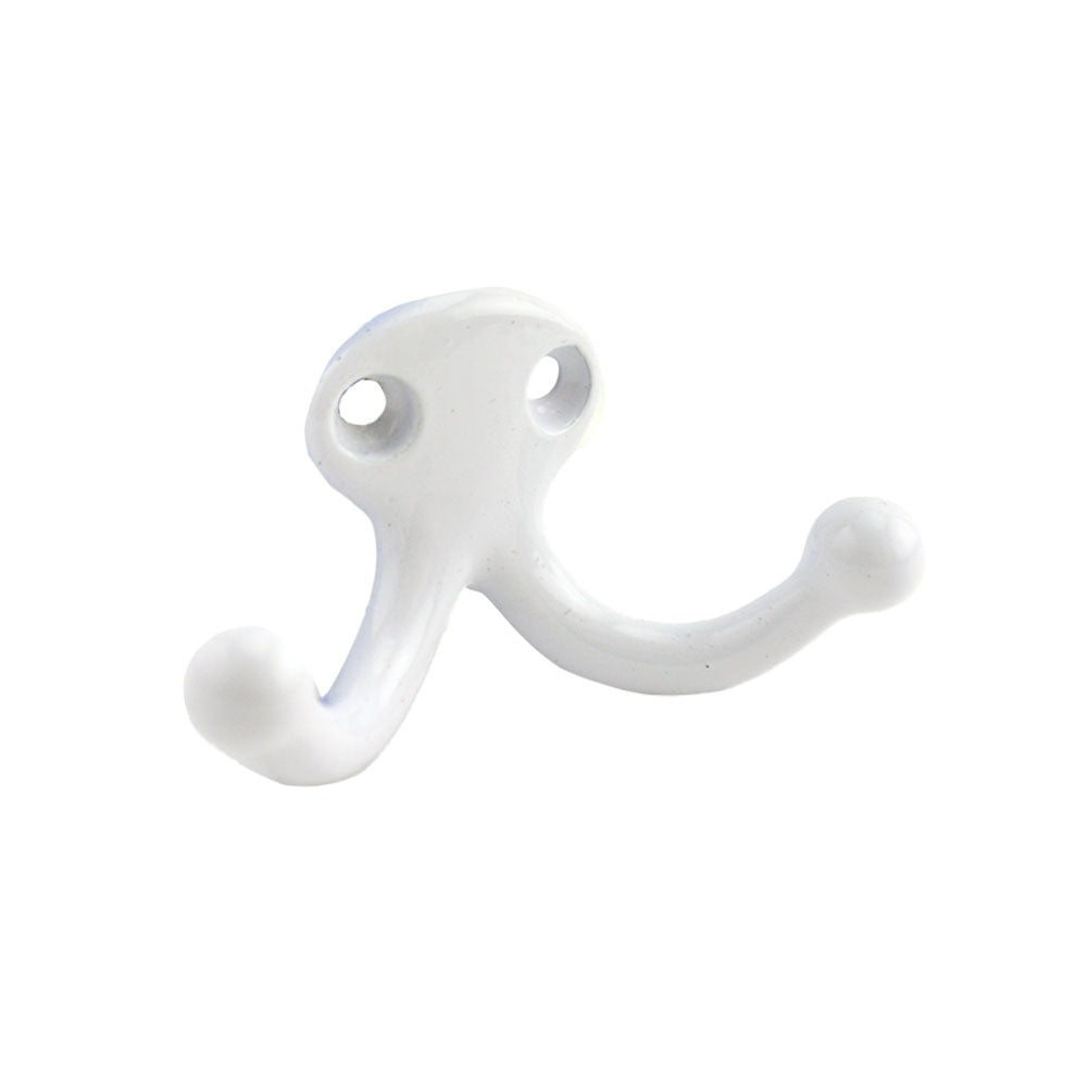 IVES Ives 582AW Double Wardrobe Hook White Finish