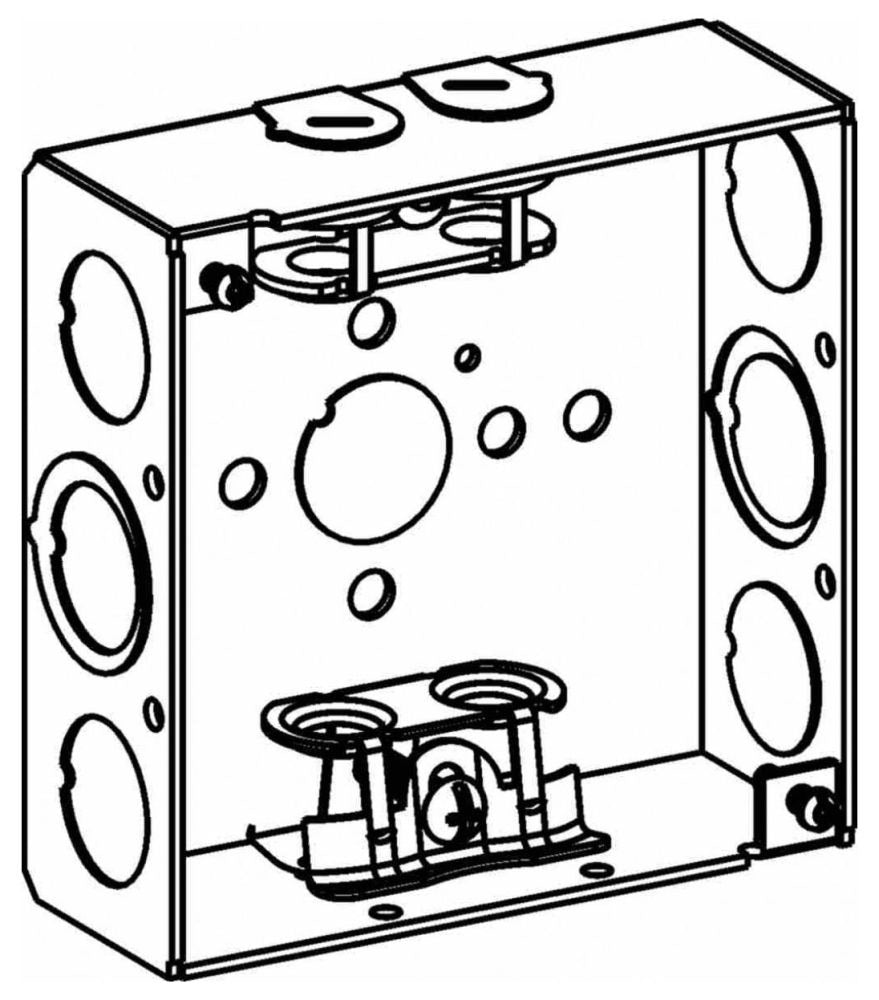 ORBIT Orbit 4SB-MC 4in square box 1-1/2in deep (pack 50)