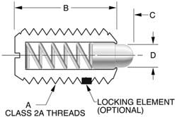 GIBRALTAR Gibraltar SW10-2SP-G Threaded Spring Plunger 8-36