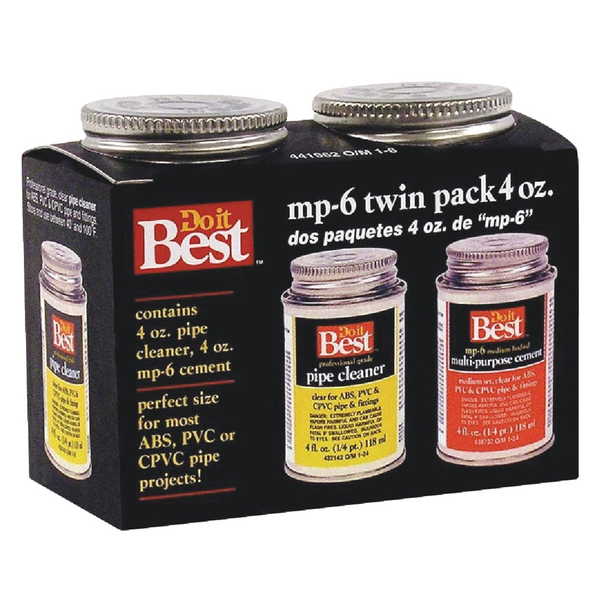 BSC PREFERRED Bsc Preferred 19522 Pipe Cement Cleaner Kit 4 Oz 2 Pack