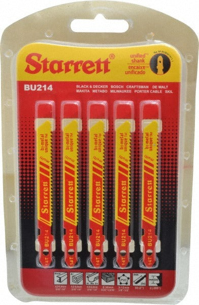 STARRETT Starrett 68724 Bi-metal Jigsaw Blade 14 Tpi U-shank 5-pack