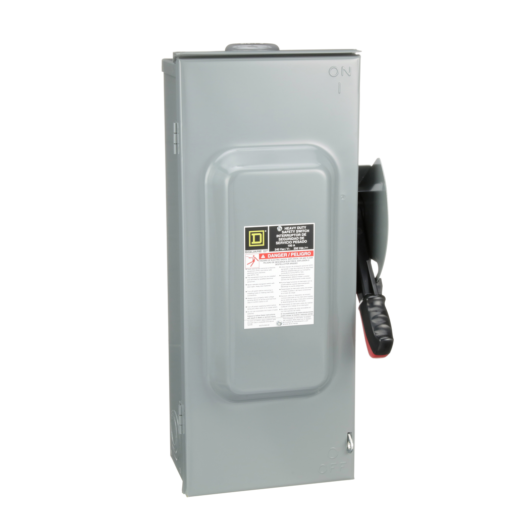 Square D H323NRB Heavy Duty Safety Switch 240 VAC 100 Amp 3-Pole H/J/K/L/R