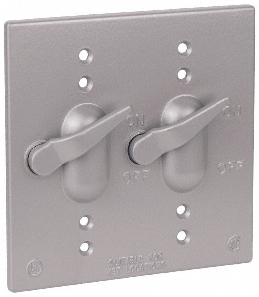 THOMAS & BETTS Thomas Betts 2CCT Aluminum Switch Electrical Box Cover