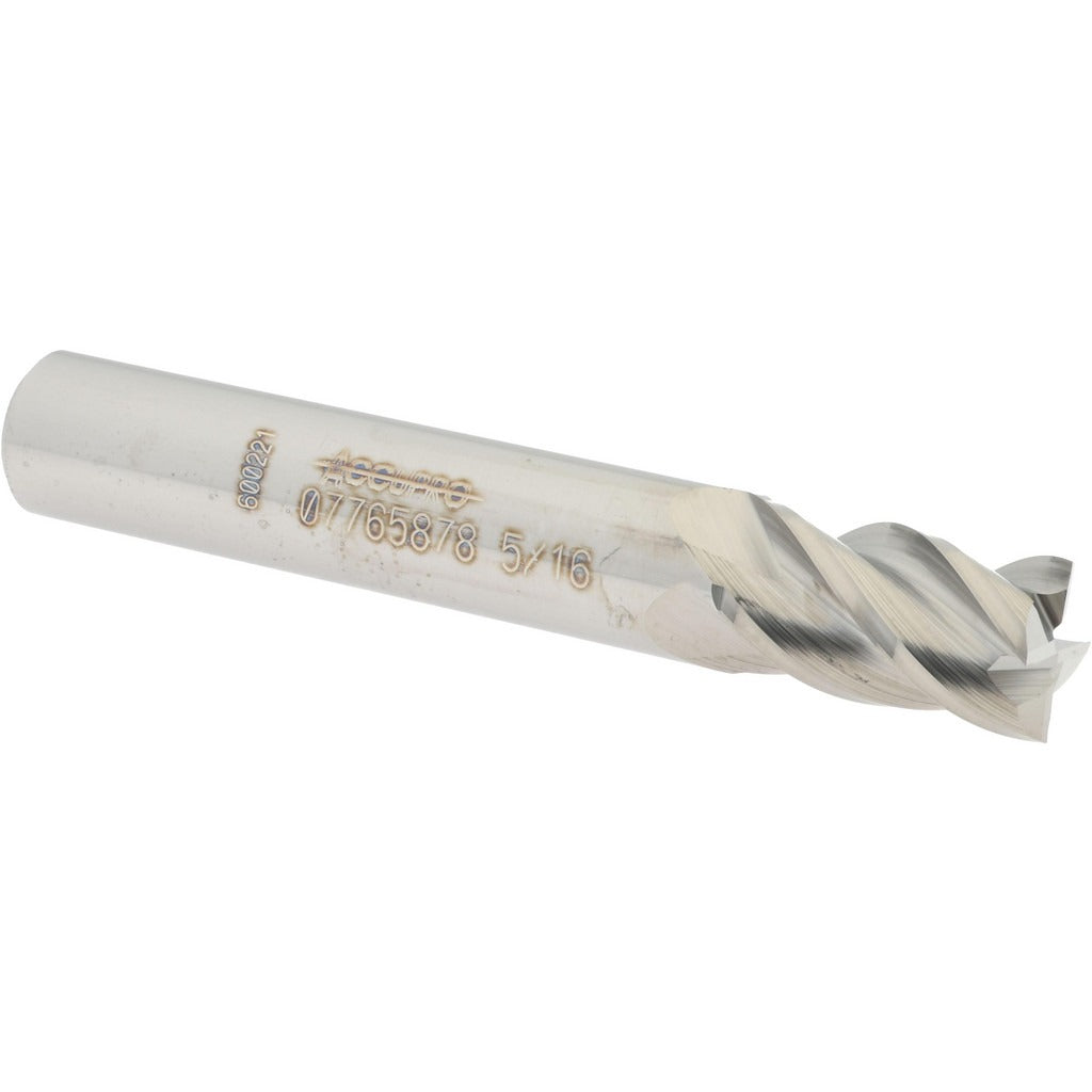 ACCUPRO Accupro 12182829 Square End Mill 5/16 in 4 Flute Carbide