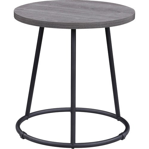 LORELL Lorell LLR16262 Round End Table 32 Inch White Charcoal