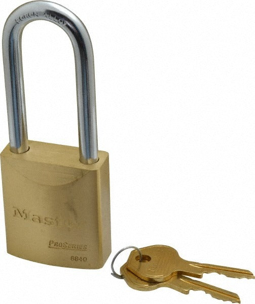 MASTER LOCK Master Lock 6840LJ Brass Padlock Keyed Different