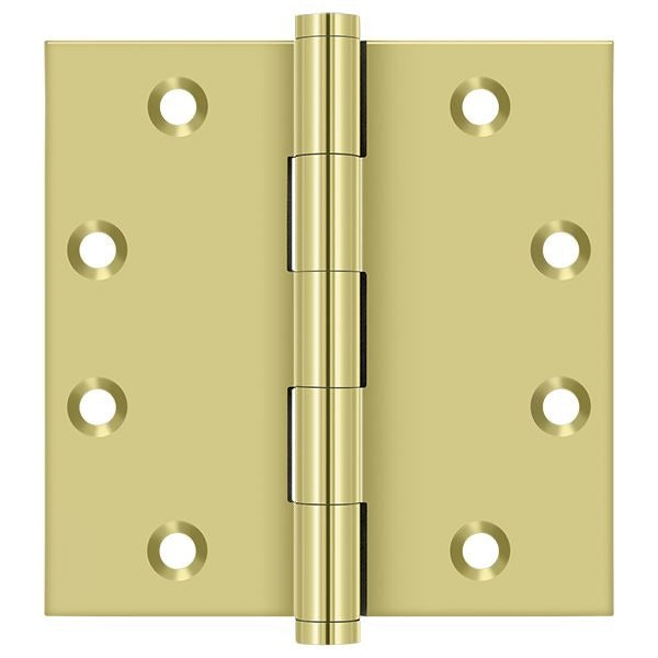 DELTANA Deltana DSB453 Square Hinge 4.5x4.5 in Bright Brass