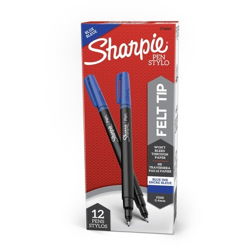 SHARPIE Newell Brands SAN1742664 Sharpie Fine Point Pen Blue 12pk