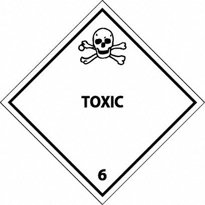 ACCUFORMNMC Accuformnmc DL87AL Dot Toxic Shipping Label 4x4 500/roll