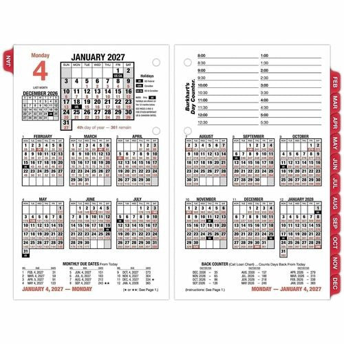 AT-A-GLANCE At-a-glance AAGE71250 Daily Desk Calendar Refill 4.5x7.5