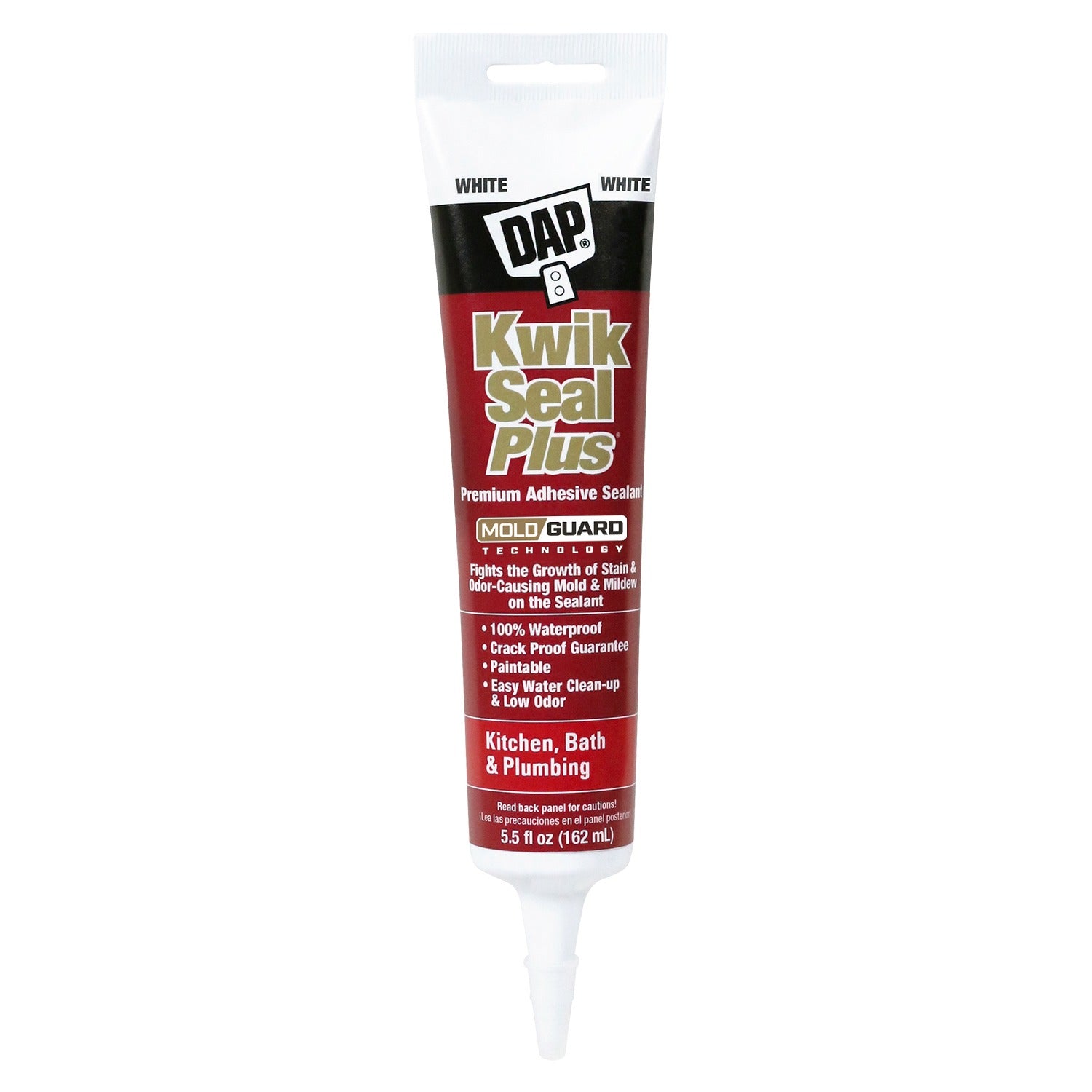 DAP Dap 70798 18510 Kwik Seal Plus Siliconized Kitchen and Bath Caulk 10.1 oz