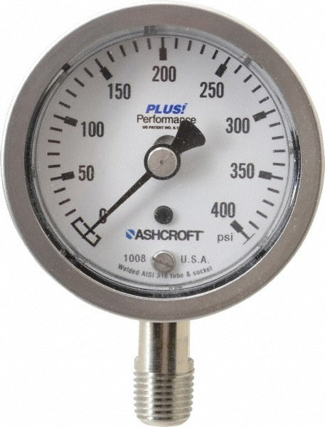 ASHCROFT Ashcroft 95490XLL Pressure Gauge 0-400 Psi 2.5in Dial