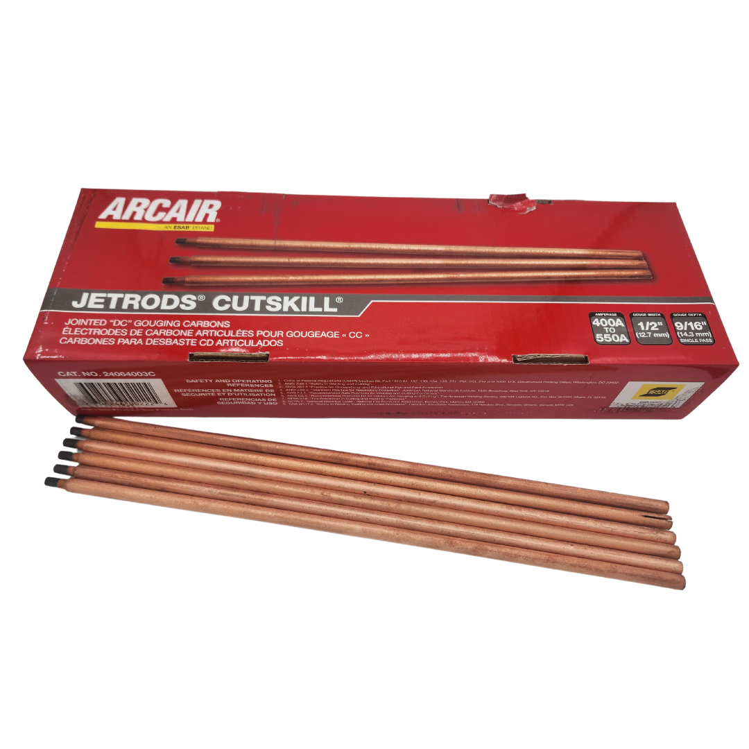 ARCAIR Arcair 24064003C Copperclad CutSkill DC Copperclad Jointed Arc Gouging Electrode 3/8 x 17 (100 Each Per Carton) 24064003C