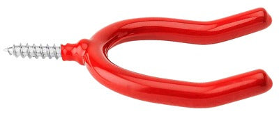 NATIONAL HARDWARE National Mfg N271-012 Double Screw Hook 2.75in Red 25 Pack