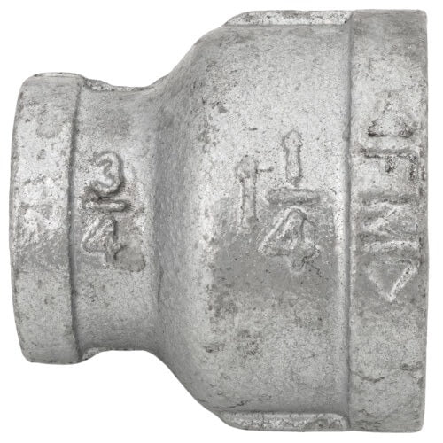 EVERFLOW Everflow GMRC1142 Reducing Coupling Galvanized Malleable (1-1/4 x 3/4) Bluefin GVC125-075C