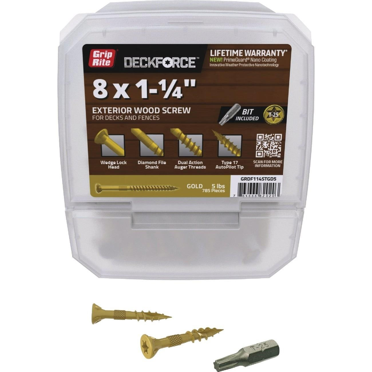 GRIP-RITE Grip-rite GRDF114STGD5 Deck Screws
