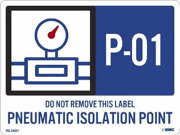 ACCUFORMNMC Accuformnmc ISL3407 Pneumatic Isolation Label 3in 10-pack