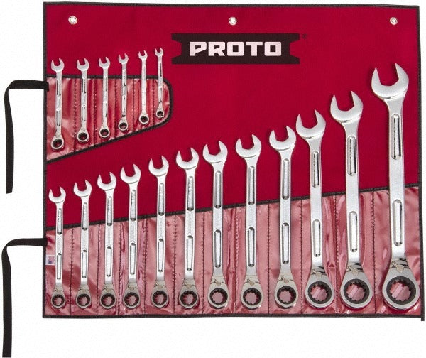 PROTO Proto JSCV-18SB 18 Pc Inch Ratcheting Wrench Set