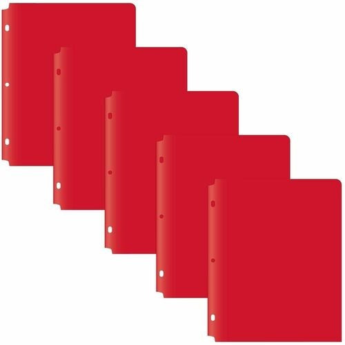 C-LINE C-line CLI32934 Red Poly File Folder 3-hole Punch 25pk