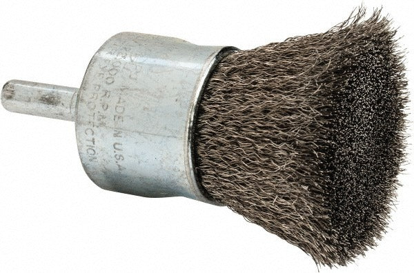 WEILER Weiler 98540 End Brush 1 in Stainless Steel Crimped Wire