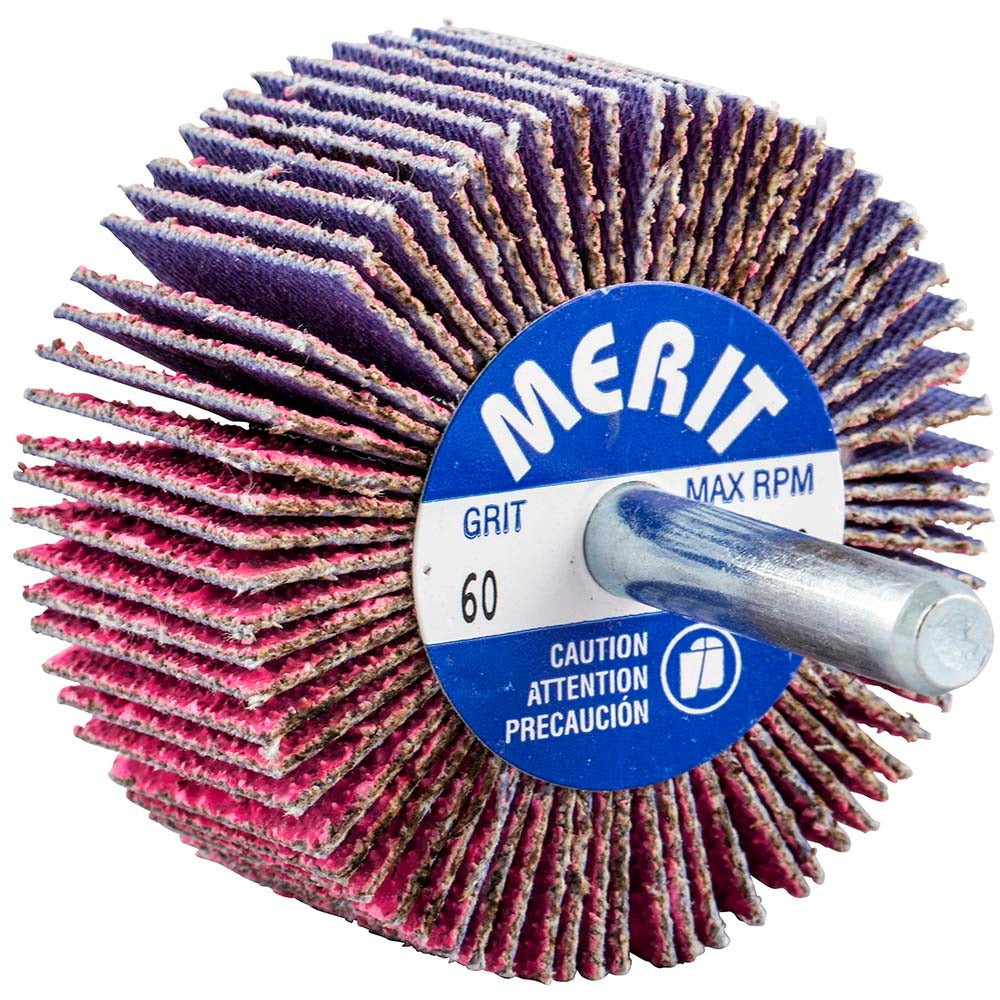 MERIT Merit Abrasives 69957339706 Mounted Flap Wheel 60 Grit